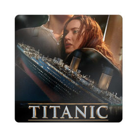 Магнит виниловый Квадрат с принтом Постер Титаник Джек и Роза в Екатеринбурге, полимерный материал с магнитным слоем | размер 9*9 см, закругленные углы | titanic | титаник