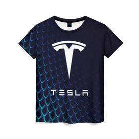 Женская футболка 3D с принтом Tesla Motors в Екатеринбурге, 100% полиэфир ( синтетическое хлопкоподобное полотно) | прямой крой, круглый вырез горловины, длина до линии бедер | auto | car | cars | coil | electro | elon | future | logo | moto | motors | musk | pixel | tesla | авто | автомобили | автомобиль | будущее | илон | лого | логотип | маск | мото | моторс | символ | тесла | электричество | электро