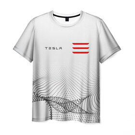 Мужская футболка 3D с принтом Tesla Motors в Екатеринбурге, 100% полиэфир | прямой крой, круглый вырез горловины, длина до линии бедер | auto | car | cars | coil | electro | elon | future | logo | moto | motors | musk | pixel | tesla | авто | автомобили | автомобиль | будущее | илон | лого | логотип | маск | мото | моторс | символ | тесла | электричество | электро
