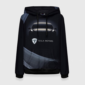 Женская толстовка 3D с принтом Tesla Model 3 в Екатеринбурге, 100% полиэстер  | двухслойный капюшон со шнурком для регулировки, мягкие манжеты на рукавах и по низу толстовки, спереди карман-кенгуру с мягким внутренним слоем. | auto | car | cars | coil | electro | elon | future | logo | moto | motors | musk | pixel | tesla | авто | автомобили | автомобиль | будущее | илон | лого | логотип | маск | мото | моторс | символ | тесла | электричество | электро