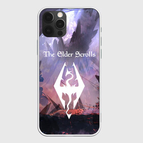 Чехол для iPhone 12 Pro Max с принтом THE ELDER SCROLLS в Екатеринбурге, Силикон |  | Тематика изображения на принте: art game | art skyrim | forest | game | skyrim | the elder scrolls v skyrim | горы | довакин | древние свитки | игра | лес | небо | скайрим