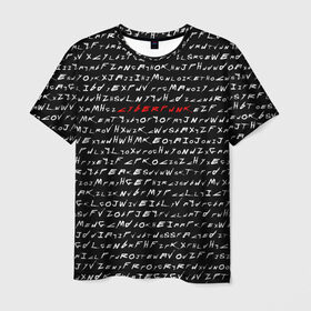 Мужская футболка 3D с принтом Cyberpunk 2077 Буквы в Екатеринбурге, 100% полиэфир | прямой крой, круглый вырез горловины, длина до линии бедер | 2020 | 2077 | cyber | cyberpunk | demon | fire | game | glitch | logo | punk | samurai | symbol | team | trauma | буквы | глитч | демон | игра | игры | кибер | киберпанк | клан | лого | логотип | огненный | панк | самурай | символ