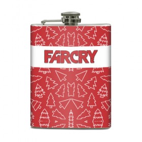 Фляга с принтом Far Cry Новогодний в Екатеринбурге, металлический корпус | емкость 0,22 л, размер 125 х 94 мм. Виниловая наклейка запечатывается полностью | 