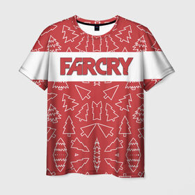 Мужская футболка 3D с принтом Far Cry Новогодний в Екатеринбурге, 100% полиэфир | прямой крой, круглый вырез горловины, длина до линии бедер | Тематика изображения на принте: 