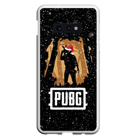 Чехол для Samsung S10E с принтом Новогодний PUBG в Екатеринбурге, Силикон | Область печати: задняя сторона чехла, без боковых панелей | Тематика изображения на принте: 2019 | 2020 | 2021 | chicken | dinner | game | games | new | pubg | winner | year | год | игра | игрок | игры | новогодний | новый | пабг | подарки | подарок | праздник | рождество | сковорода | сковородка | шапка | шапочка