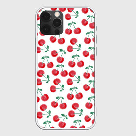 Чехол для iPhone 12 Pro Max с принтом Вишневое настроение в Екатеринбурге, Силикон |  | весна | вишня | красный | лето | листья | ягода