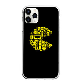 Чехол для iPhone 11 Pro Max матовый с принтом Pac-Man в Екатеринбурге, Силикон |  | Тематика изображения на принте: game | gamer | gaming | nds | nintendo | pac man | ps3 | ps4 | psp | wii | xbox | аркада | джойстик | игра | игровая приставка | игры | классика игр | контроллер | пакман