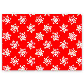 Поздравительная открытка с принтом Новогодние снежинки в Екатеринбурге, 100% бумага | плотность бумаги 280 г/м2, матовая, на обратной стороне линовка и место для марки
 | christmas | new year | snow | ёлка | зима | каникулы | новогодний паттерн | новый год | праздник | рождество | снег | снежинки
