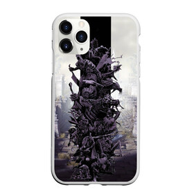 Чехол для iPhone 11 Pro Max матовый с принтом Dark Souls Boss Collaboration в Екатеринбурге, Силикон |  | boss | dark souls | demons | skull | демоны | кости | темные души | черепа