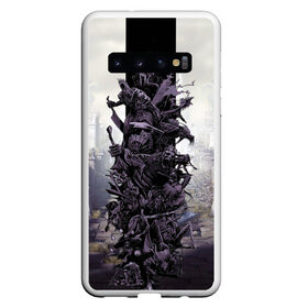 Чехол для Samsung Galaxy S10 с принтом Dark Souls Boss Collaboration в Екатеринбурге, Силикон | Область печати: задняя сторона чехла, без боковых панелей | Тематика изображения на принте: boss | dark souls | demons | skull | демоны | кости | темные души | черепа
