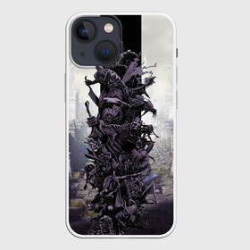 Чехол для iPhone 13 mini с принтом Dark Souls Boss Collaboration в Екатеринбурге,  |  | boss | dark souls | demons | skull | демоны | кости | темные души | черепа
