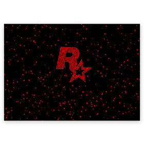 Поздравительная открытка с принтом Rockstar в Екатеринбурге, 100% бумага | плотность бумаги 280 г/м2, матовая, на обратной стороне линовка и место для марки
 | auto | dead | grand | gta | gta5 | rdr | red | redemption | rockstar | theft | рокстар
