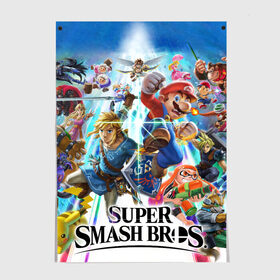 Постер с принтом Super Smash Bros. Ultimate в Екатеринбурге, 100% бумага
 | бумага, плотность 150 мг. Матовая, но за счет высокого коэффициента гладкости имеет небольшой блеск и дает на свету блики, но в отличии от глянцевой бумаги не покрыта лаком | Тематика изображения на принте: donkey | fighting | kong | mario | nintendo | pokemon | super | байонетта | бельмонты | донки | клауд | конг | мегамен | пикачу | пэкмэн | рихтер | рю | саймон | снейк | солид | соник | страйф | файтинг