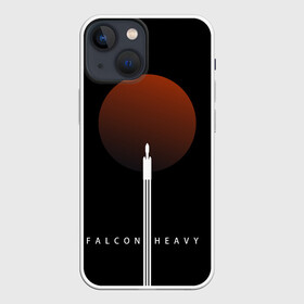 Чехол для iPhone 13 mini с принтом Falcon Heavy в Екатеринбурге,  |  | falcon heavy | ilon mask | spacex | tesla | tesla roadster | илон маск | спейс икс | спейс экс | тесла | тесла родстер