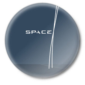 Значок с принтом SPACEX в Екатеринбурге,  металл | круглая форма, металлическая застежка в виде булавки | falcon heavy | ilon mask | spacex | tesla | tesla roadster | илон маск | спейс икс | спейс экс | тесла | тесла родстер
