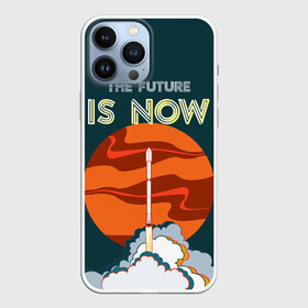 Чехол для iPhone 13 Pro Max с принтом THE FUTURE IS NOW в Екатеринбурге,  |  | falcon heavy | ilon mask | spacex | tesla | tesla roadster | the future | илон маск | спейс икс | спейс экс | тесла | тесла родстер