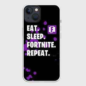 Чехол для iPhone 13 с принтом Eat Sleep Fortnite Repeat в Екатеринбурге,  |  | battle | boss | epic | floss | fortnite | game | games | lama | pubg | pvp | royale | save | survival | the | world | битва | выживание | дроп | игра | игры | королевская | лама | массакр | мир | пабг | спасти | фортнайт