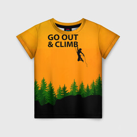 Детская футболка 3D с принтом Альпинизм в Екатеринбурге, 100% гипоаллергенный полиэфир | прямой крой, круглый вырез горловины, длина до линии бедер, чуть спущенное плечо, ткань немного тянется | adrenaline | adventure | extreme | hiking | mountaineering | mountains | rockclimbing | rocks | адреналин | альпинизм | горы | скалолазание | скалы | туризм | экстрим