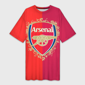 Платье-футболка 3D с принтом FC Arsenal в Екатеринбурге,  |  | Тематика изображения на принте: arsenal | arsenal football club | gunners | английский | англия | арсенал | высший | дивизион | канониры | клуб | лига чем | лидер | лондон | лучший | премьер лига | профессиональный | рекордсмен | самый | стадион