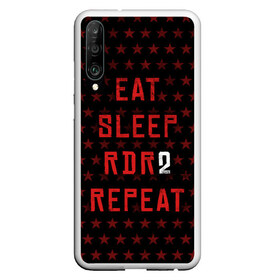 Чехол для Honor P30 с принтом Eat Sleep RDR2 Repeat в Екатеринбурге, Силикон | Область печати: задняя сторона чехла, без боковых панелей | Тематика изображения на принте: dead | die | eat | flag | game | games | gta | rdr | rdr2 | red | redemption | repeat | rockstar | sleep | sun | western | вестерн | выкуп | гта | дикий | запад | игра | игры | красный | мертвый | рдр | рдр2 | рокстар | солнце