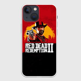 Чехол для iPhone 13 mini с принтом Red Dead Redemption 2 в Екатеринбурге,  |  | dead | die | flag | game | games | gta | rdr | rdr2 | red | redemption | rockstar | sun | sunset | western | вестерн | выкуп | гта | дикий | закат | запад | игра | игры | красный | мертвый | поле | рдр | рдр2 | рокстар | солнце