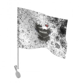 Флаг для автомобиля с принтом Kaneki Ken (Tokyo Ghoul) #2 в Екатеринбурге, 100% полиэстер | Размер: 30*21 см | anime | kaneki ken | tokyo ghoul | аниме | канеки кен | токийский гуль