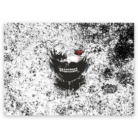Поздравительная открытка с принтом Kaneki Ken (Tokyo Ghoul) #2 в Екатеринбурге, 100% бумага | плотность бумаги 280 г/м2, матовая, на обратной стороне линовка и место для марки
 | anime | kaneki ken | tokyo ghoul | аниме | канеки кен | токийский гуль