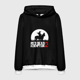 Мужская толстовка 3D с принтом RED DEAD REDEMPTION в Екатеринбурге, 100% полиэстер | двухслойный капюшон со шнурком для регулировки, мягкие манжеты на рукавах и по низу толстовки, спереди карман-кенгуру с мягким внутренним слоем. | game | red dead | red dead redemption 2 | redemption 2 | rockstar games | бандиты | дикий запад | игры | ковбои | оружие