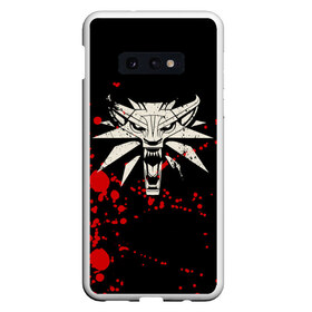 Чехол для Samsung S10E с принтом The Witcher Blood в Екатеринбурге, Силикон | Область печати: задняя сторона чехла, без боковых панелей | Тематика изображения на принте: blood | game | games | player | rpg | skyrim | the | witcher | ведьмак | война | войны | волк | волки | геральт | игра | игрок | игры | кровь | лого | меч | полосы | рпг | символ | символы | скайрим | три | четыре | щит