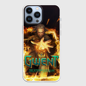 Чехол для iPhone 13 Pro Max с принтом GWENT: The Witcher Card Game в Екатеринбурге,  |  | Тематика изображения на принте: blood | dota | game | games | gwent | player | rpg | the | witcher | ведьмак | война | войны | волк | волки | гвент | гвинт | геральт | игра | игрок | игры | карточная | карты | кровь | лого | меч | полосы | рпг | символ | символы | три