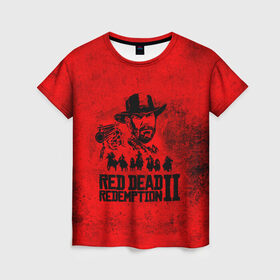 Женская футболка 3D с принтом Redemption is Dead в Екатеринбурге, 100% полиэфир ( синтетическое хлопкоподобное полотно) | прямой крой, круглый вырез горловины, длина до линии бедер | dead | gamer | john | marston | rdr | red | redemption | rockstar | shooter | western | вестерн | джон | марстон | шутер