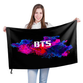 Флаг 3D с принтом BTS в Екатеринбурге, 100% полиэстер | плотность ткани — 95 г/м2, размер — 67 х 109 см. Принт наносится с одной стороны | bangtan boys | bangtan бойс | music | бтс | корея | музыка | парни | поп музыка