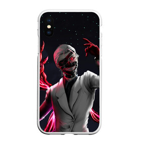 Чехол для iPhone XS Max матовый с принтом Ken Kaneki в Екатеринбурге, Силикон | Область печати: задняя сторона чехла, без боковых панелей | Тематика изображения на принте: anime | blood | eyepatch | ghoul | kaneki | ken | one eyed | tokyo | tokyoghoul | гуль | канеки | кен | кровь | одноглазый | токийский