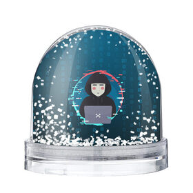 Снежный шар с принтом Anonymous hacker в Екатеринбурге, Пластик | Изображение внутри шара печатается на глянцевой фотобумаге с двух сторон | anonymous | hacker | it | аноним | взлом | компьютер | ноутбук | программист | хакер