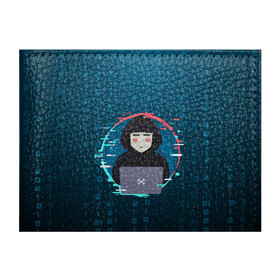 Обложка для студенческого билета с принтом Anonymous hacker в Екатеринбурге, натуральная кожа | Размер: 11*8 см; Печать на всей внешней стороне | anonymous | hacker | it | аноним | взлом | компьютер | ноутбук | программист | хакер