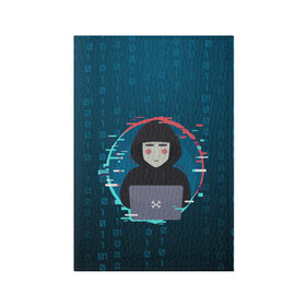 Обложка для паспорта матовая кожа с принтом Anonymous hacker в Екатеринбурге, натуральная матовая кожа | размер 19,3 х 13,7 см; прозрачные пластиковые крепления | Тематика изображения на принте: anonymous | hacker | it | аноним | взлом | компьютер | ноутбук | программист | хакер