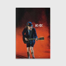 Обложка для паспорта матовая кожа с принтом AC/DC в Екатеринбурге, натуральная матовая кожа | размер 19,3 х 13,7 см; прозрачные пластиковые крепления | ac d.c. | ac dc | acdc | angus | back | bad | black | chrome | guitar | hard | hell | highway | mucis | red | rock | smoke | young | ангус | гитара | группа | диси | дым | красный | музыка | рок | тяжелый | эйси | эйсидиси | янг