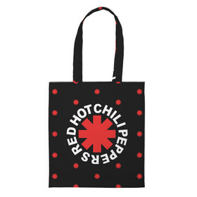 Шоппер 3D с принтом Red Hot Chili Peppers в Екатеринбурге, 100% полиэстер | Плотность: 200 г/м2; Размер: 34×35 см; Высота лямок: 30 см | chili | cross | hot | logo | music | peppers | red | red hot chili peppers | rhcp | rock | star | symbol | звезда | звездочка | красная | красный | крест | логотип | музыка | перцы | рок | символ | цветок | цветочек | чили
