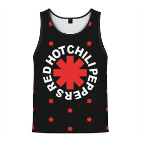 Мужская майка 3D с принтом Red Hot Chili Peppers в Екатеринбурге, 100% полиэстер | круглая горловина, приталенный силуэт, длина до линии бедра. Пройма и горловина окантованы тонкой бейкой | chili | cross | hot | logo | music | peppers | red | red hot chili peppers | rhcp | rock | star | symbol | звезда | звездочка | красная | красный | крест | логотип | музыка | перцы | рок | символ | цветок | цветочек | чили