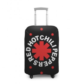 Чехол для чемодана 3D с принтом Red Hot Chili Peppers в Екатеринбурге, 86% полиэфир, 14% спандекс | двустороннее нанесение принта, прорези для ручек и колес | chili | cross | hot | logo | music | peppers | red | red hot chili peppers | rhcp | rock | star | symbol | звезда | звездочка | красная | красный | крест | логотип | музыка | перцы | рок | символ | цветок | цветочек | чили