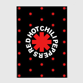 Постер с принтом Red Hot Chili Peppers в Екатеринбурге, 100% бумага
 | бумага, плотность 150 мг. Матовая, но за счет высокого коэффициента гладкости имеет небольшой блеск и дает на свету блики, но в отличии от глянцевой бумаги не покрыта лаком | chili | cross | hot | logo | music | peppers | red | red hot chili peppers | rhcp | rock | star | symbol | звезда | звездочка | красная | красный | крест | логотип | музыка | перцы | рок | символ | цветок | цветочек | чили