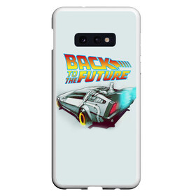 Чехол для Samsung S10E с принтом Back to the future_4 в Екатеринбурге, Силикон | Область печати: задняя сторона чехла, без боковых панелей | back to the future | doc | emmet brown | marty mcfly | док | культовое кино | марти макфлай | путешествия во времени | роберт земекис | эйнштейн | эммет браун