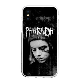 Чехол для iPhone XS Max матовый с принтом PHARAOH в Екатеринбурге, Силикон | Область печати: задняя сторона чехла, без боковых панелей | dark | dead | dolor | dynasty | hip | hop | pharaoh | phlora | phloyd | phosphor | rap | raper | redrum | russian | skr | tattoo | yungrussia | глеб | голубин | мрачный | репер | русский | рэп | скр | уаджет | фара | фараон | хип | хоп