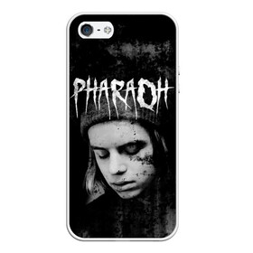 Чехол для iPhone 5/5S матовый с принтом PHARAOH в Екатеринбурге, Силикон | Область печати: задняя сторона чехла, без боковых панелей | dark | dead | dolor | dynasty | hip | hop | pharaoh | phlora | phloyd | phosphor | rap | raper | redrum | russian | skr | tattoo | yungrussia | глеб | голубин | мрачный | репер | русский | рэп | скр | уаджет | фара | фараон | хип | хоп