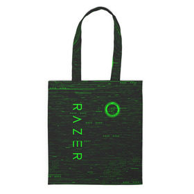 Сумка 3D повседневная с принтом RAZER в Екатеринбурге, 100% полиэстер | Плотность: 200 г/м2; Размер: 34×35 см; Высота лямок: 30 см | 101 | brand | company | gamer | green | logo | mamba | naga | player | razer | rzr | snake | бренд | железо | зеленый | змея | компания | лого | рейзер | софт