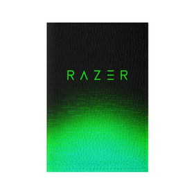 Обложка для паспорта матовая кожа с принтом RAZER в Екатеринбурге, натуральная матовая кожа | размер 19,3 х 13,7 см; прозрачные пластиковые крепления | 101 | brand | company | gamer | green | logo | mamba | naga | player | razer | rzr | snake | бренд | железо | зеленый | змея | компания | лого | рейзер | софт