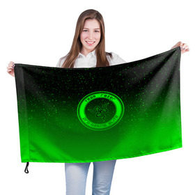 Флаг 3D с принтом RAZER SPACE в Екатеринбурге, 100% полиэстер | плотность ткани — 95 г/м2, размер — 67 х 109 см. Принт наносится с одной стороны | 101 | brand | company | gamer | green | logo | mamba | naga | player | razer | rzr | snake | space | бренд | железо | зеленый | змея | компания | космос | лого | рейзер | софт