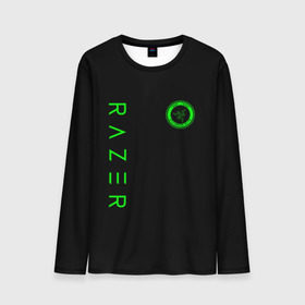 Мужской лонгслив 3D с принтом RAZER в Екатеринбурге, 100% полиэстер | длинные рукава, круглый вырез горловины, полуприлегающий силуэт | Тематика изображения на принте: 101 | brand | company | gamer | green | logo | mamba | naga | player | razer | rzr | snake | бренд | железо | зеленый | змея | компания | лого | рейзер | софт