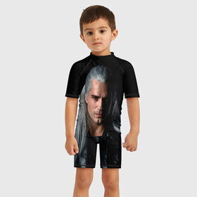 Детский купальный костюм 3D с принтом The Witcher. Geralt of Rivia в Екатеринбурге, Полиэстер 85%, Спандекс 15% | застежка на молнии на спине | andrzej | cavill | ciri | cirilla | geralt | henry | netflix | rivia | sapkowski | witcher | yennefer | анджей | ведьмак | генри | геральт | йеннифэр | кавилл | ривия | сапковский | цири | цирилла