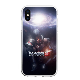 Чехол для iPhone XS Max матовый с принтом MASS EFFECT 3 в Екатеринбурге, Силикон | Область печати: задняя сторона чехла, без боковых панелей | amdromeda initiative | andromeda | game | gun | hemet | n7 | rifle | ryder | soldier | space | star | weapon